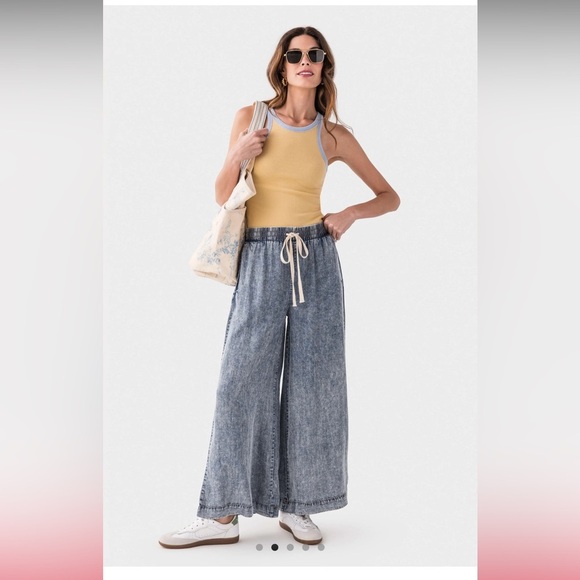 Eesome Mineral Washed wideleg Pant NWT - Picture 1 of 6